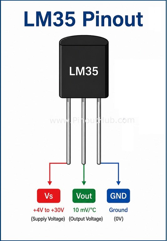 LM35 Pin diagram