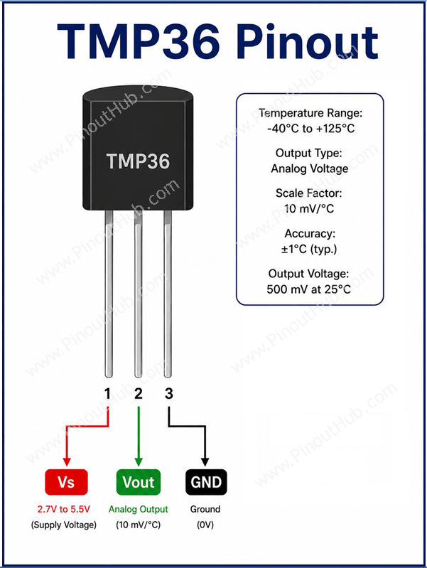 TMP36 Pinout