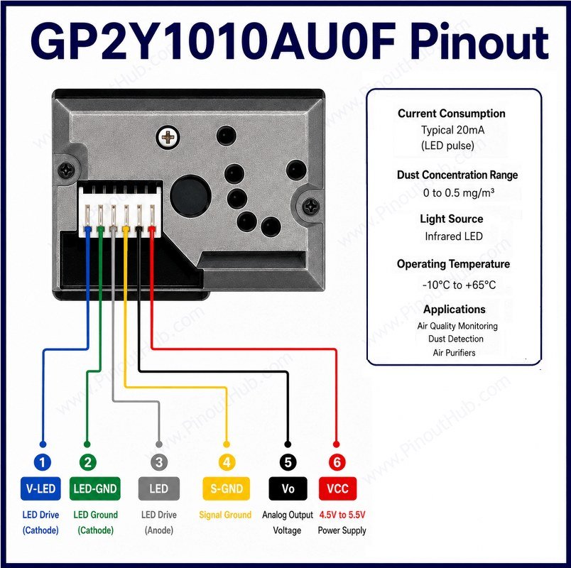 GP2Y1010AU0F pinout