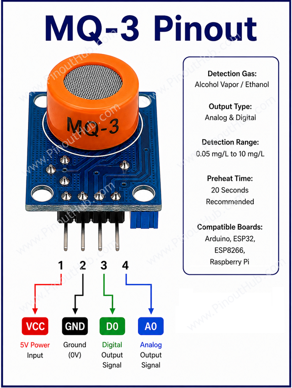 MQ3 Pinout Diagram