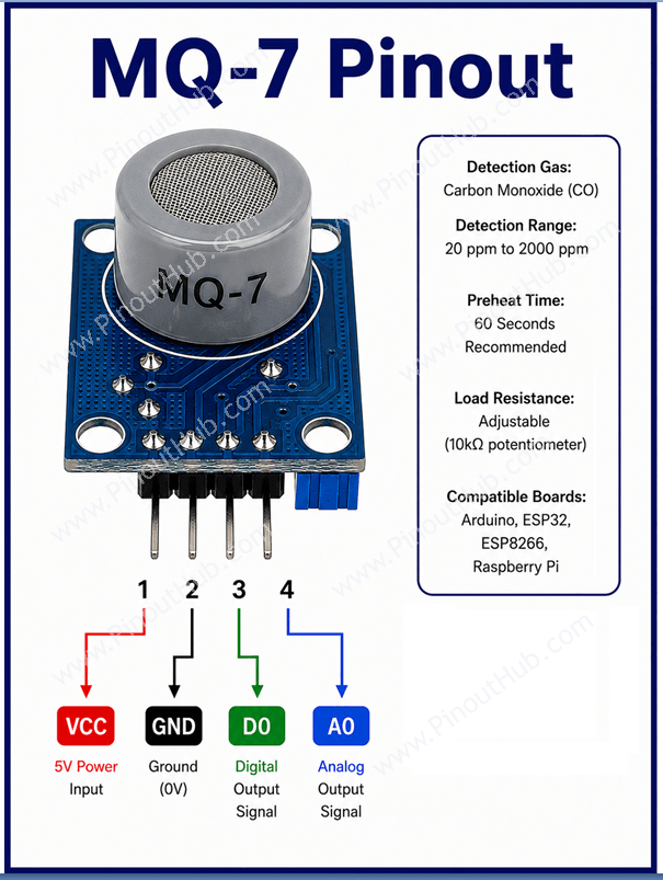 MQ7 Pinout