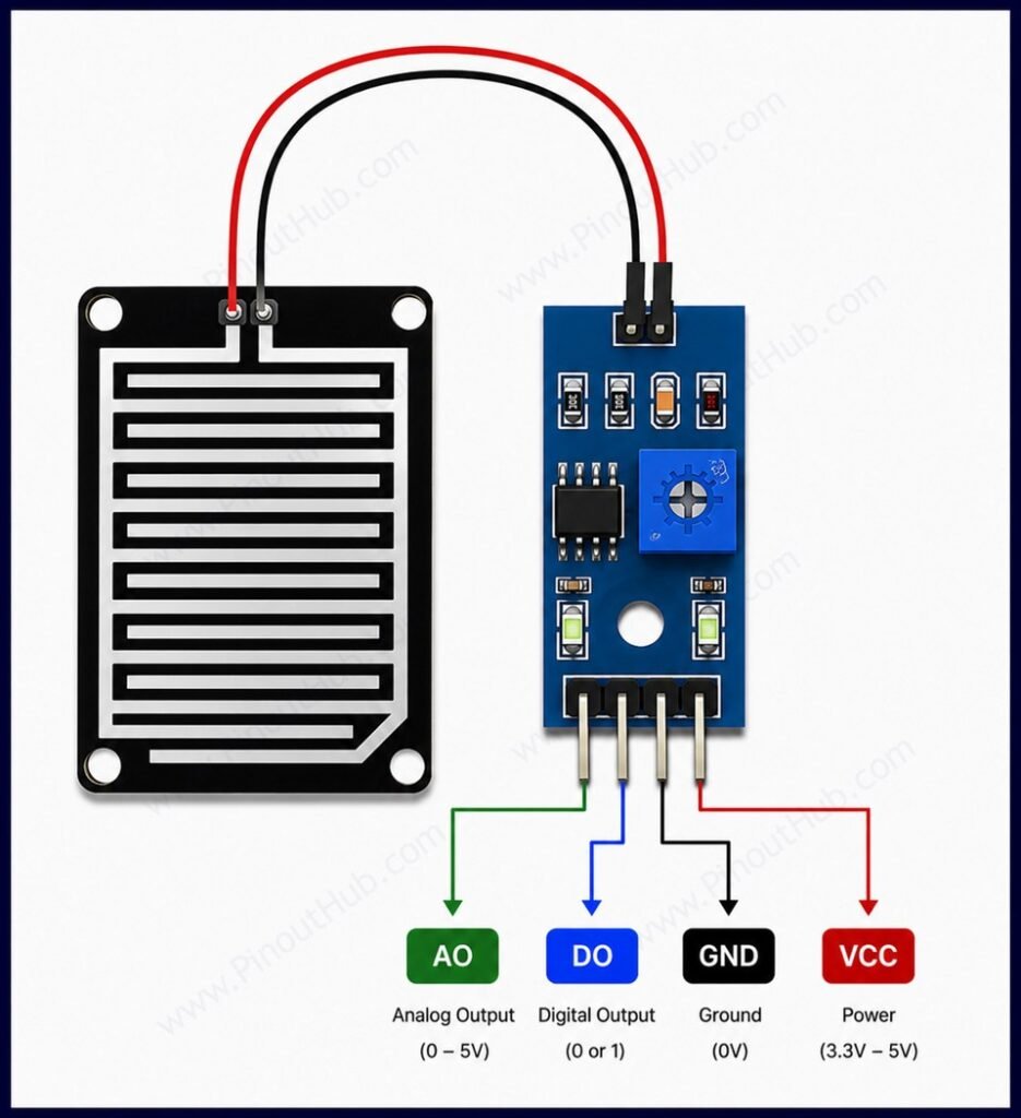Rain sensor module pinout 